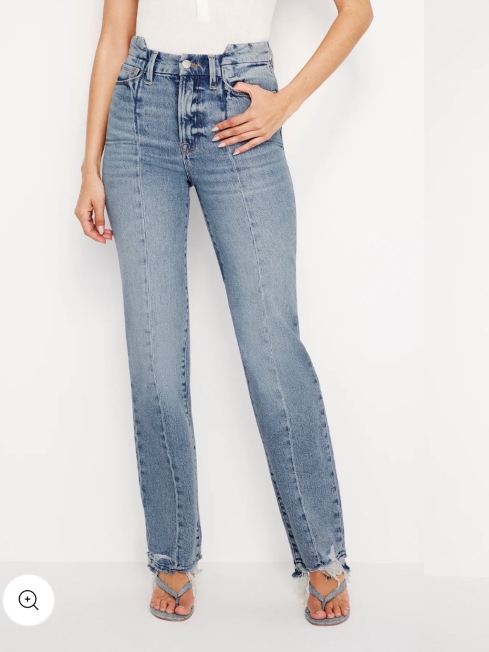 Good American-GOOD BOY STRAIGHT JEANS | INDIGO678 - INDIGO678 / 10
